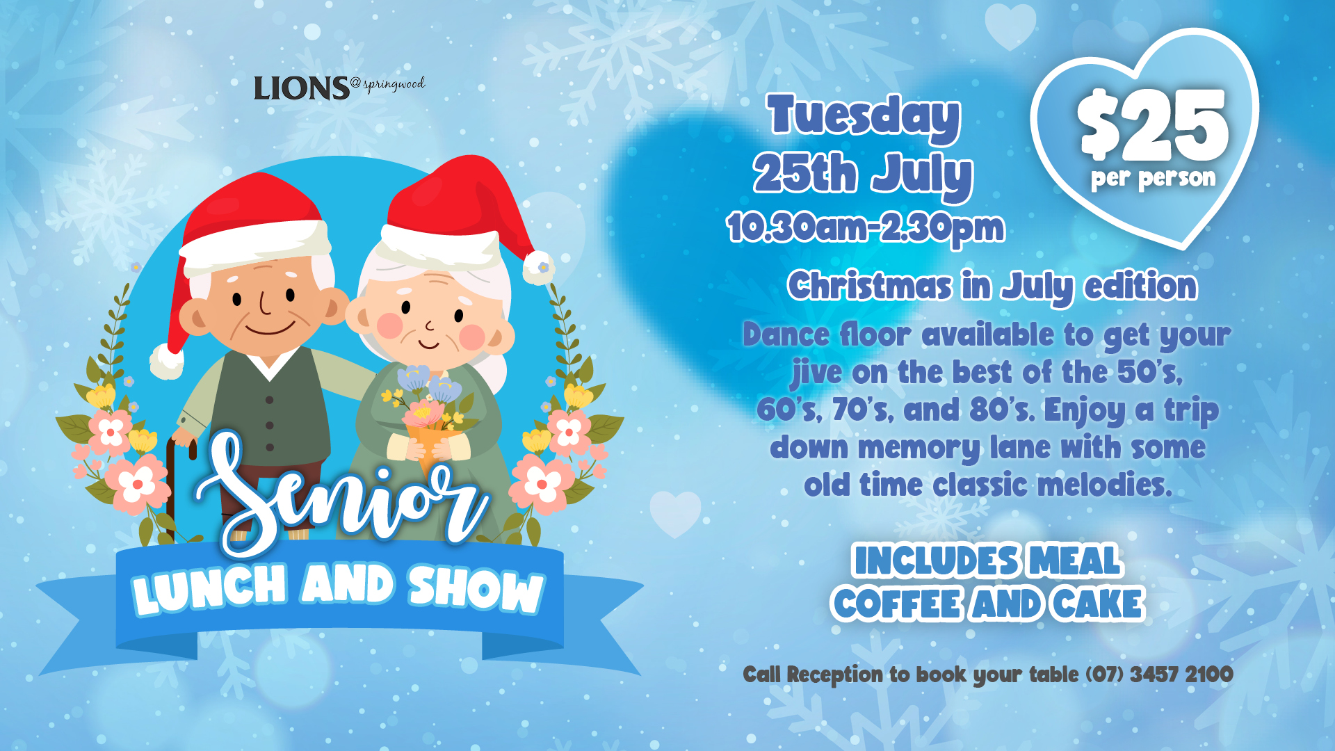 Senior’s Lunch Christmas in July Edition Lions Springwood
